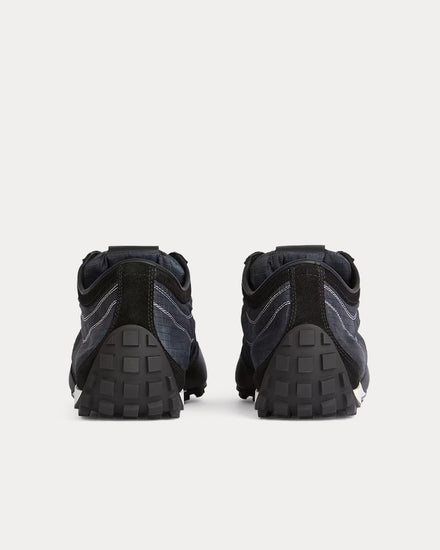 Balmain Racing Nylon & Leather Black Low Top Sneakers - 4