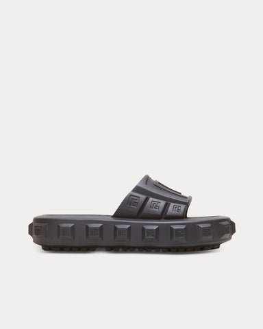 Balmain Ari Flat Mules Black Slip Ons
