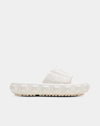 Balmain Ari Flat Mules White Slip Ons