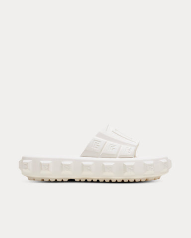 Balmain Ari Flat Mules White Slip Ons