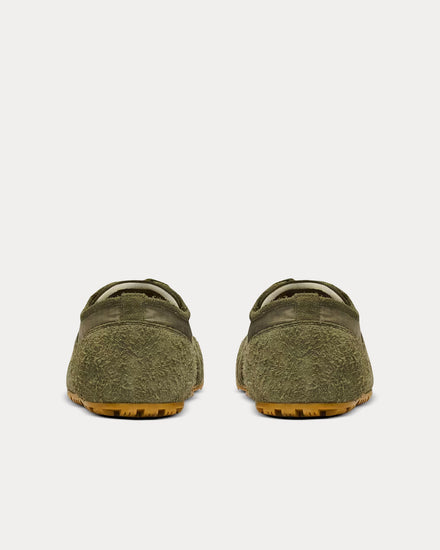 Balmain Racer 45 Suede & Ripstop Nylon Khaki Low Top Sneakers - 4
