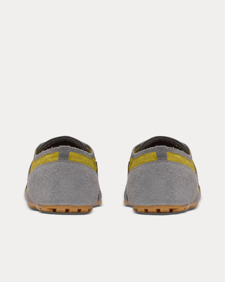 Balmain Racer 45 Suede & Nylon Yellow Low Top Sneakers - 4