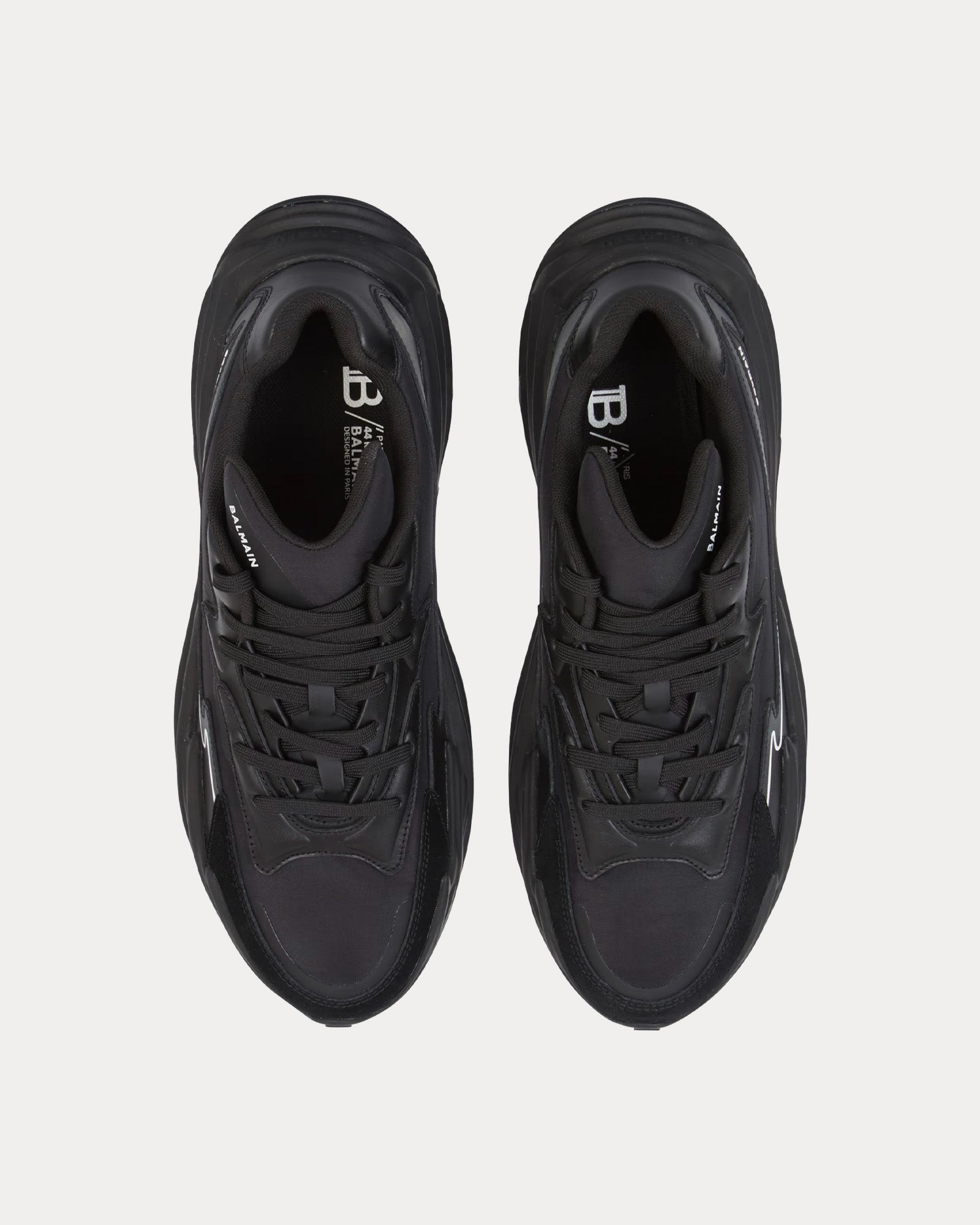 Balmain - Run-Row Leather Black Low Top Sneakers