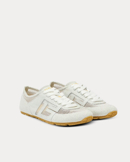 Balmain Racer 45 Suede & Nylon White Low Top Sneakers - 3