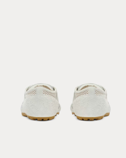 Balmain Racer 45 Suede & Nylon White Low Top Sneakers - 4