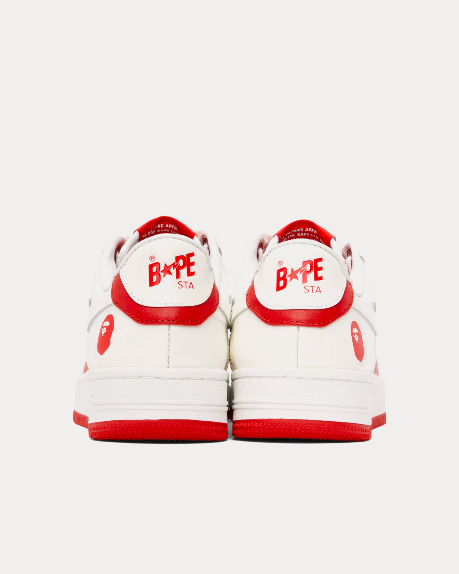 A Bathing APE - Bape Sta #6 White / Red Low Top Sneakers