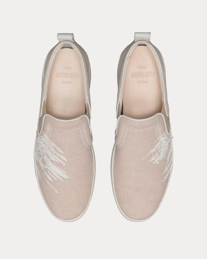 Berluti Playtime Cotton Beige Slip On Sneakers - 2