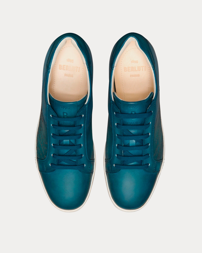 Berluti Playtime Patchwork Scritto Leather Aveiro Low Top Sneakers - 2