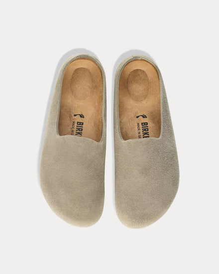 Birkenstock Amsterdam Wrapped Suede Taupe Clogs - 2