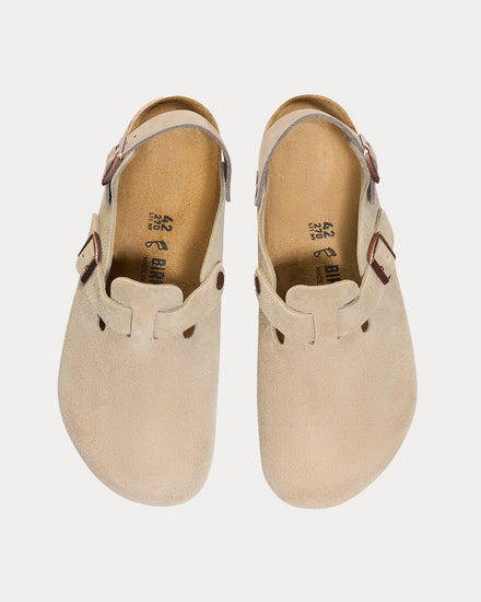 Birkenstock Tokio Suede Taupe Clogs - 2