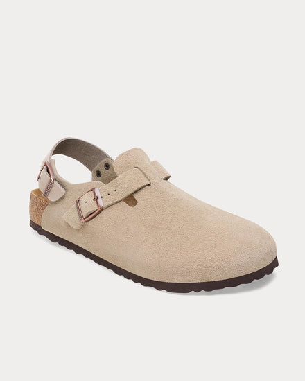 Birkenstock Tokio Suede Taupe Clogs - 3
