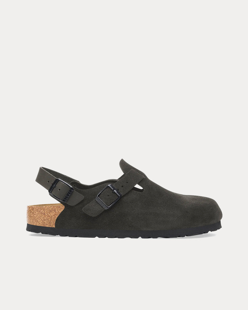Birkenstock Tokio Suede Black Clogs - 1