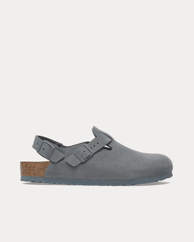 Birkenstock Tokio Suede Basalt Grey Clogs