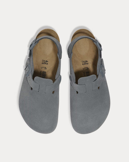 Birkenstock Tokio Suede Basalt Grey Clogs - 2
