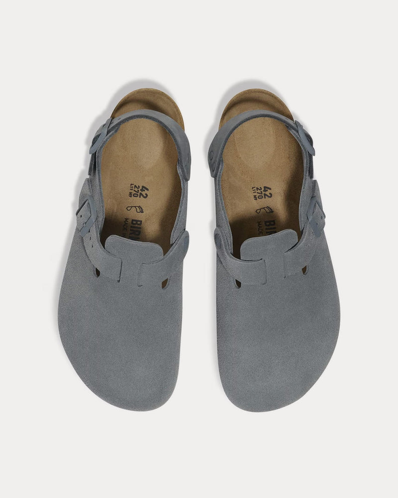 Birkenstock Tokio Suede Basalt Grey Clogs - 2