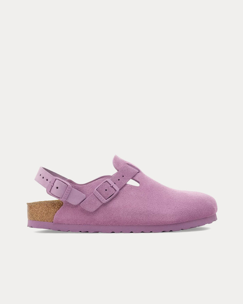 Birkenstock Tokio Suede Mauve Clogs - 1