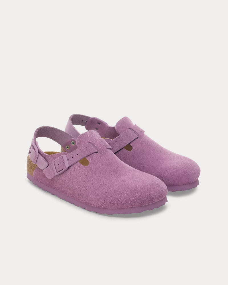 Birkenstock Tokio Suede Mauve Clogs - 3