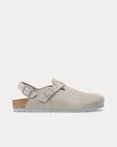 Birkenstock Tokio Suede Stone Coin Clogs