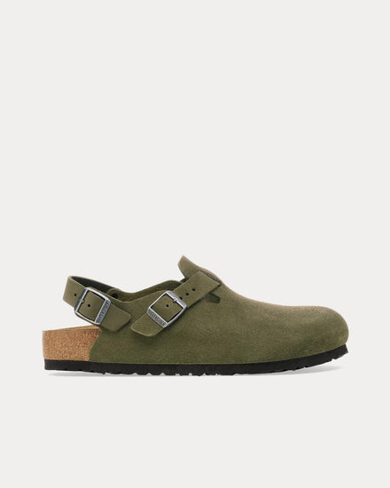 Birkenstock Tokio Suede Thyme Clogs - 1