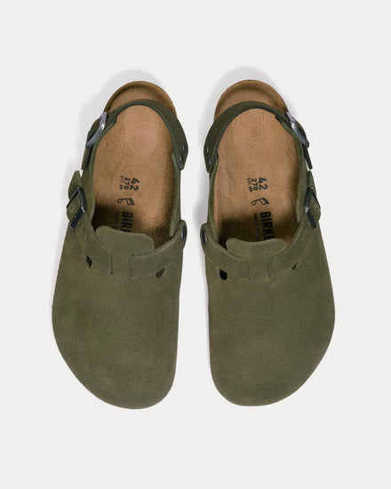 Birkenstock Tokio Suede Thyme Clogs - 2