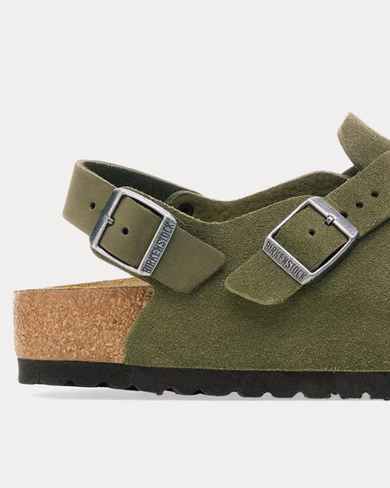 Birkenstock Tokio Suede Thyme Clogs - 4