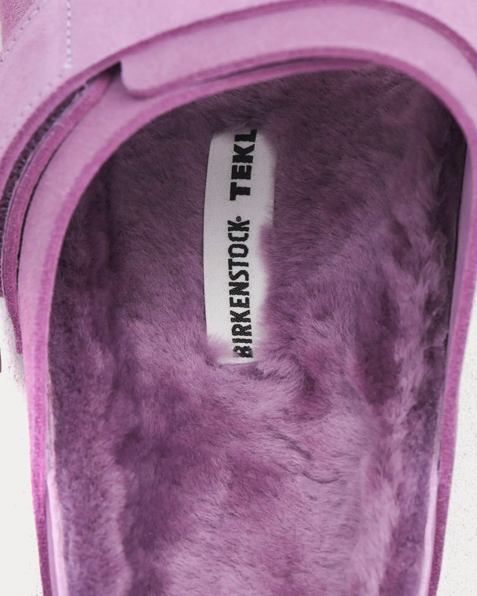 Birkenstock x Tekla - Uji Shearling Mauve Sandals