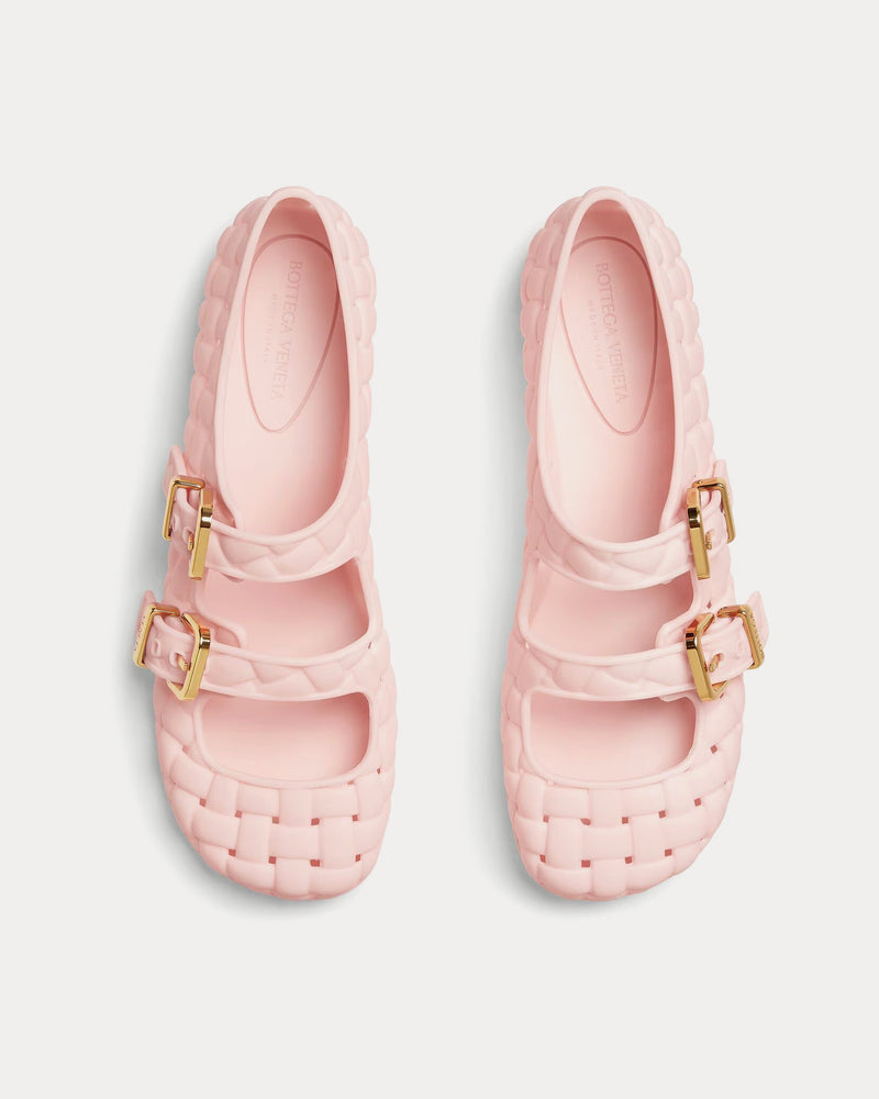 Bottega Veneta Amy Mary-Jane Ballerina Rose Slip Ons - 2