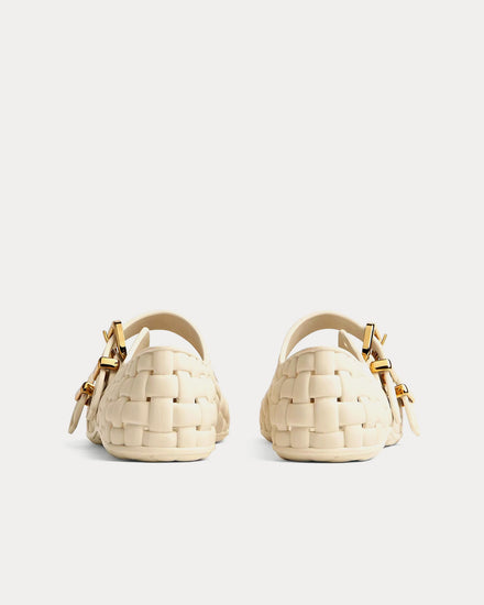 Bottega Veneta Amy Mary-Jane Ballerina Sea Salt Slip Ons - 3