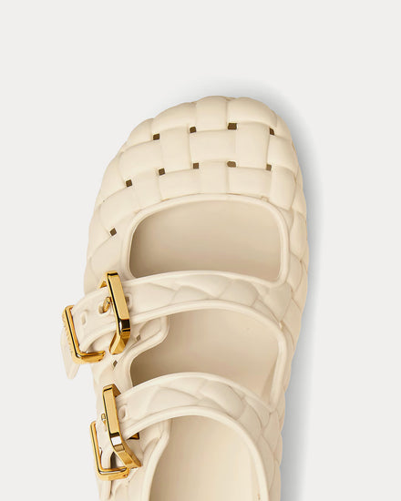 Bottega Veneta Amy Mary-Jane Ballerina Sea Salt Slip Ons - 4
