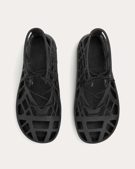 Bottega Veneta Atlas Lace-Up Black Sandals - 2