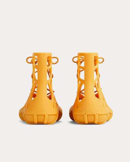 Bottega Veneta Atlas Lace-Up Rubber Honey Sandals - 4