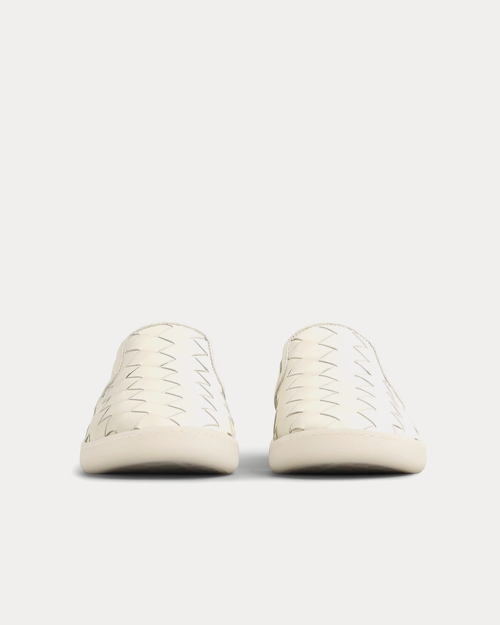 Bottega Veneta - Sawyer Intrecciato White Slip On Sneakers