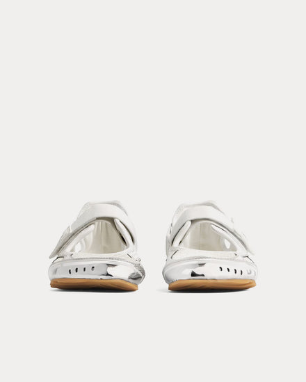 Bottega Veneta Orbit Flash Mary-Jane Silver / White / Optic White Slip On Sneakers - 3