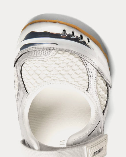 Bottega Veneta Orbit Flash Mary-Jane Silver / White / Optic White Slip On Sneakers - 5