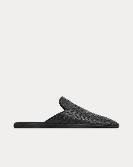 Bottega Veneta Men's Palazzo Black Slippers