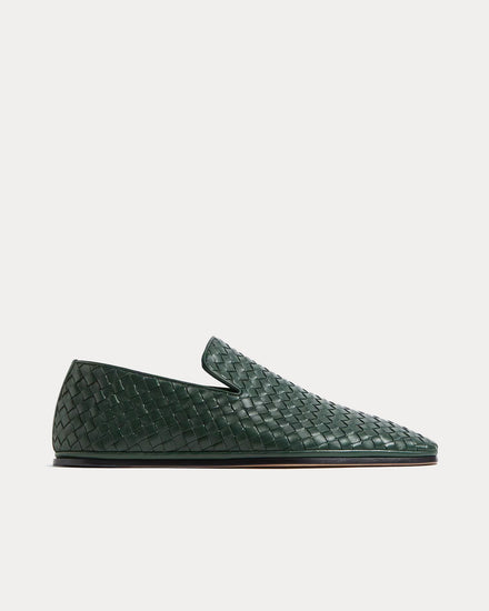 Bottega Veneta Palazzo Alpi Green Slippers - 1