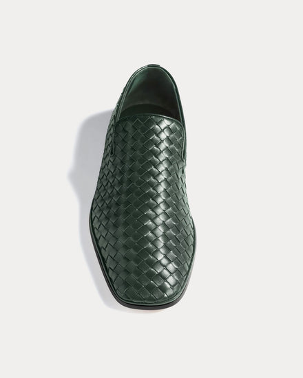 Bottega Veneta Palazzo Alpi Green Slippers - 2