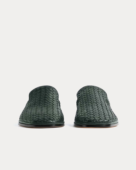Bottega Veneta Palazzo Alpi Green Slippers - 3