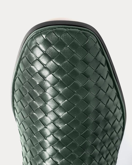Bottega Veneta Palazzo Alpi Green Slippers - 5