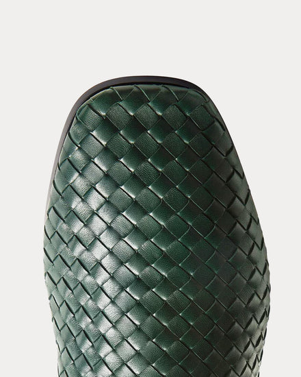 Bottega Veneta Palazzo Alpi Green Open-Back Slippers - 5