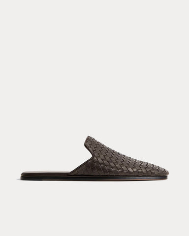 Bottega Veneta Palazzo Espresso Open-Back Slippers