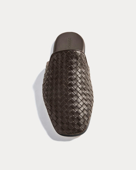 Bottega Veneta Palazzo Espresso Open-Back Slippers - 2