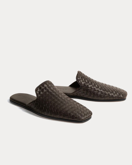 Bottega Veneta Palazzo Espresso Open-Back Slippers - 3