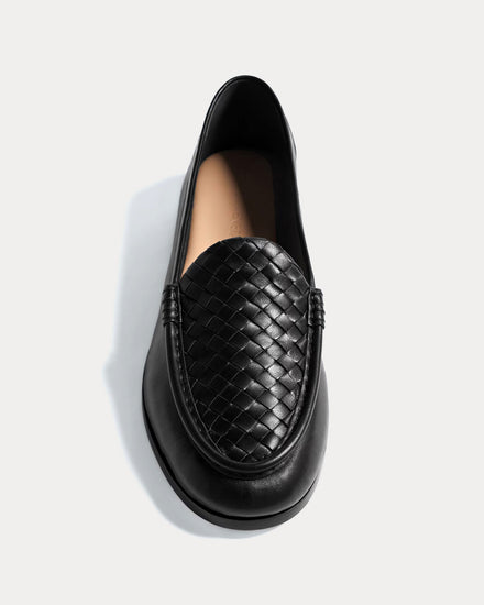 Bottega Veneta Silenzio Leather Black Loafers - 2