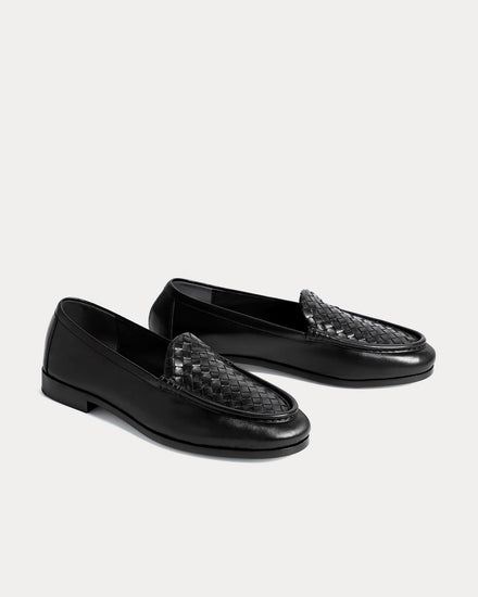 Bottega Veneta Silenzio Leather Black Loafers - 3