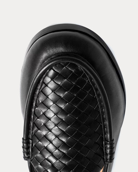 Bottega Veneta Silenzio Leather Black Loafers - 5
