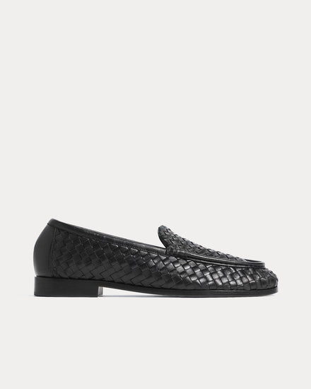 Bottega Veneta Silenzio Black Loafers - 1