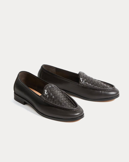Bottega Veneta Silenzio Leather Espresso Loafers - 3