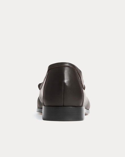 Bottega Veneta Silenzio Leather Espresso Loafers - 4