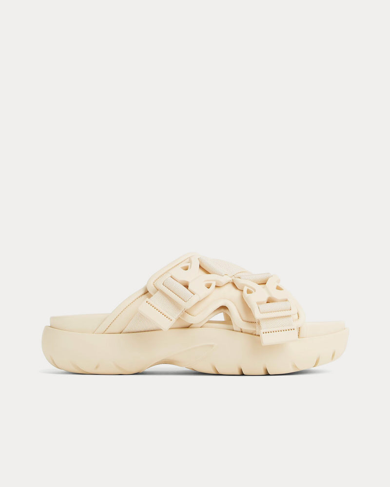 BOTTEGA VENETA サンダル sea salt ホワイト Bottega Veneta Unisex Snap Slide Sea Salt Sandals